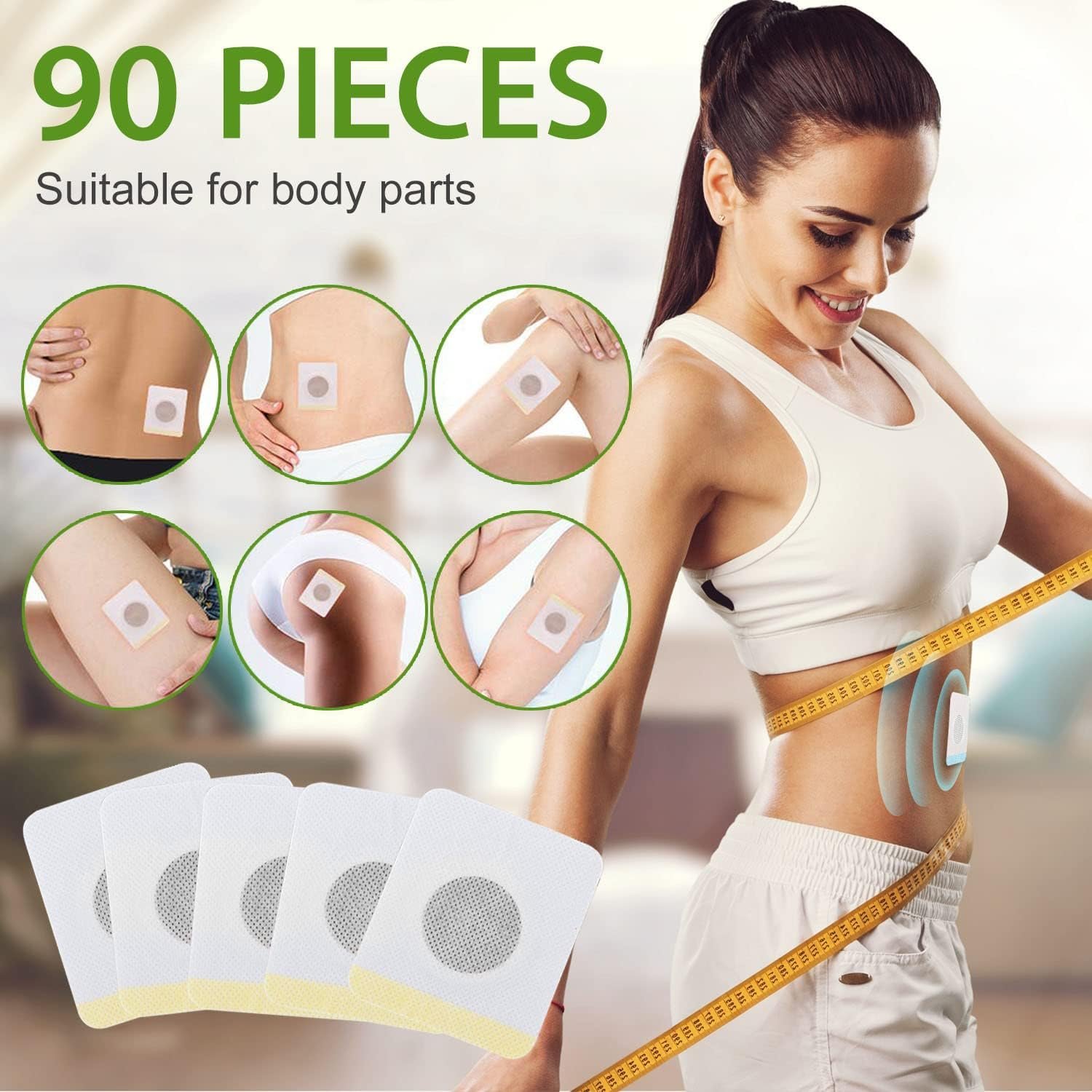 Belly Button Pātch for Men and Women 90 PCS（Pack of 1）