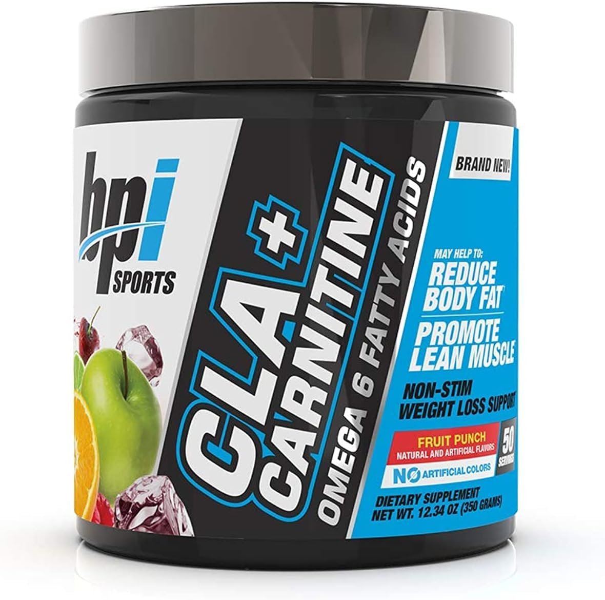 BPI Sports CLA+Carnitine–Conjugated Linoleic Acid–Weight Loss Formula –Metabolism, Performance, Lean Muscle–Caffeine Free–For Men Women–Watermelon Freeze–50 servings – 12.34 oz.(Packaging May Vary)