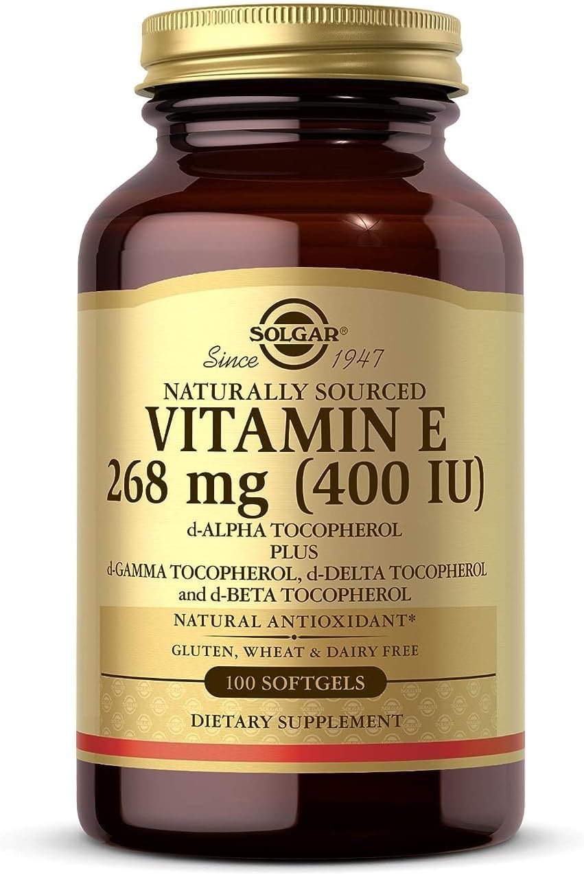 Solgar Vitamin E 268 MG (400 IU) (d-Alpha Tocopherol Mixed Tocopherols), 100 Softgels - Supports Immune System Skin Nutrition - Natural Antioxidant - Gluten Free, Dairy Free - 100 Servings