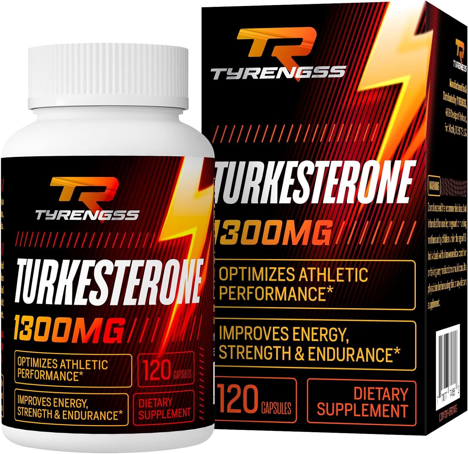 Turkesterone Supplement 1300mg Ultra High Strength (Ajuga Turkestanica Extract Std. to 20% Turkesterone), for Athletic Performance Muscle Mass,120 Capsules