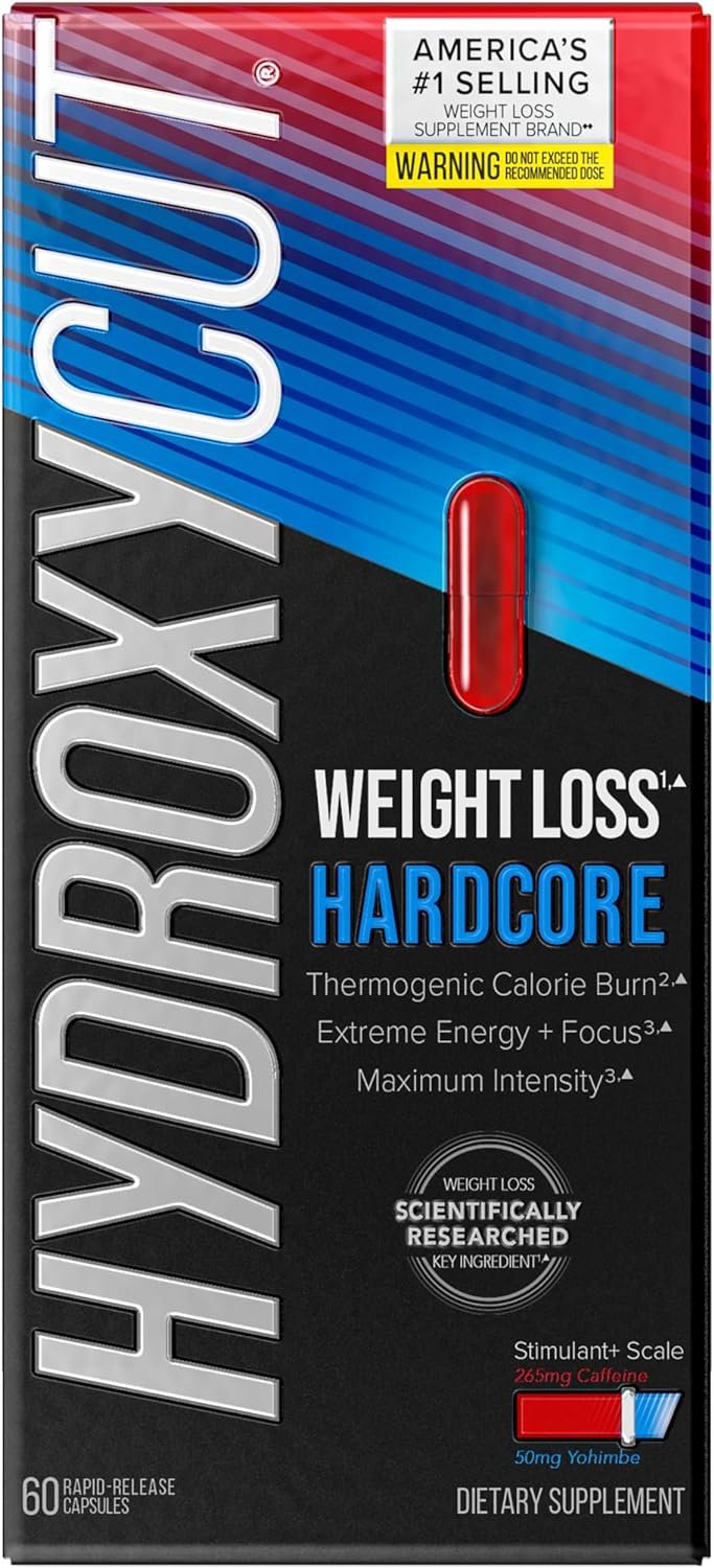 Weight Loss Pills For Women Men | Hydroxycut Hardcore | Weight Loss Supplement Pills | Energy Pills To Lose Weight | Metabolism Booster For Weight Loss | Weightloss Energy Supplements | 60 Pills